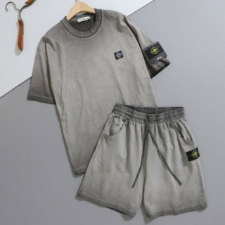 클래식 로고 피그먼트워싱 반팔 트레이닝 세트