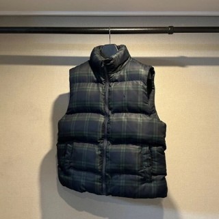 PL 타탄 체크 패딩 베스트 조끼