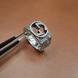 [488번] 구* 인터로킹 G 페이즐리 반지