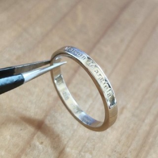 [417번] 메* 스털링 실버 로고반지 Silver 92.5