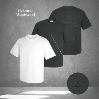 비* 가슴로고자수 라운드 오버핏 티셔츠