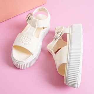미* 데님 플랫폼 샌들 아이보리 (여성)