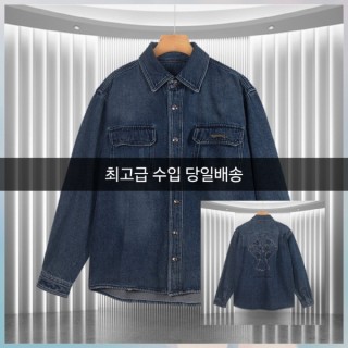 크* 크로스 데님 셔츠