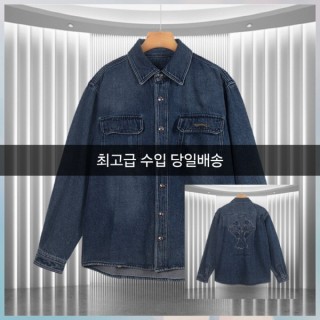 크* 크로스 데님 셔츠